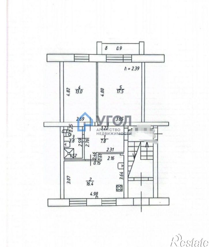 3-комн квартира улица Жуковского, 49,  д. 49