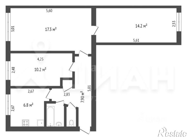3-комн квартира пр-кт Королева, 8,  д. 8